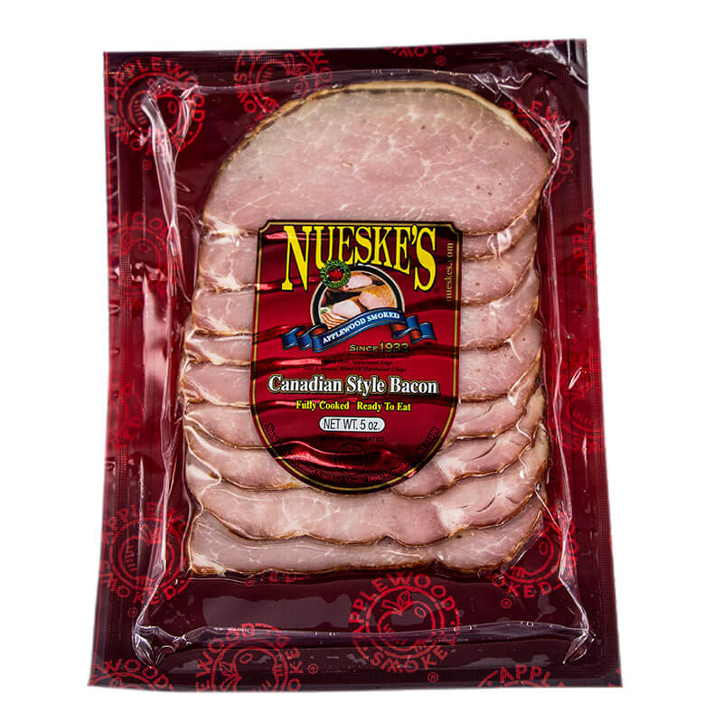 Nueske's Applewood Smoked Sliced Canadian Bacon 6 oz by Nueske's Applewood Smoked Meats - American Made