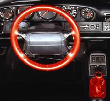 Wheelskins Genuine Leather Steering Wheel Cover - Charcoal, Size AX