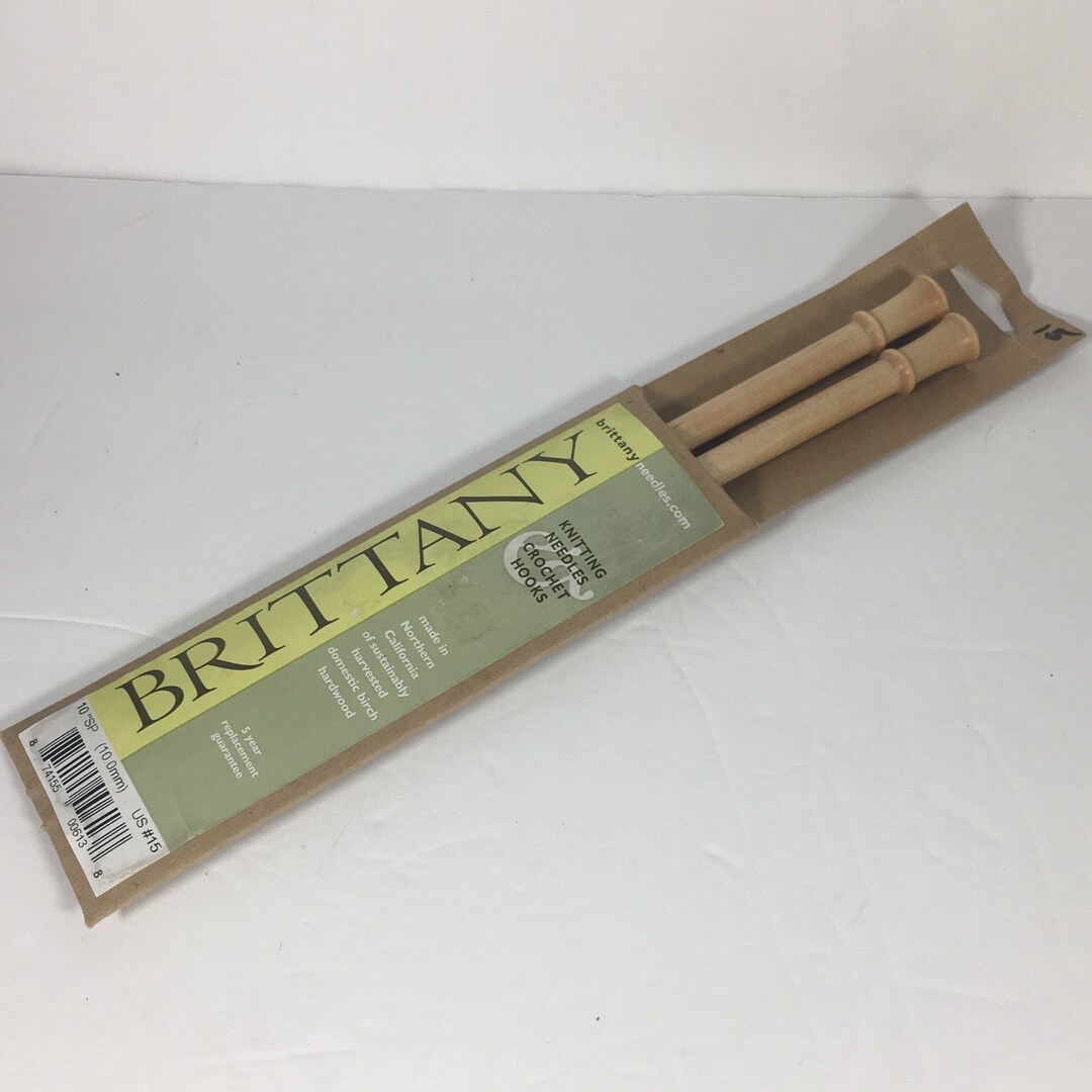 Brittany Knitting Needles Single Point 10-Inch Size 10 USA Birchwood by Brittany Needles - American Made