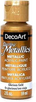 DecoArt Dazzling Metallics 2-Ounce Glorious Gold Acrylic Paint by DecoArt - American Made