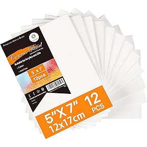 Fredrix Canvas Panels 5x7 Inch 12 Pack by Fredrix Artist Canvas - American Made