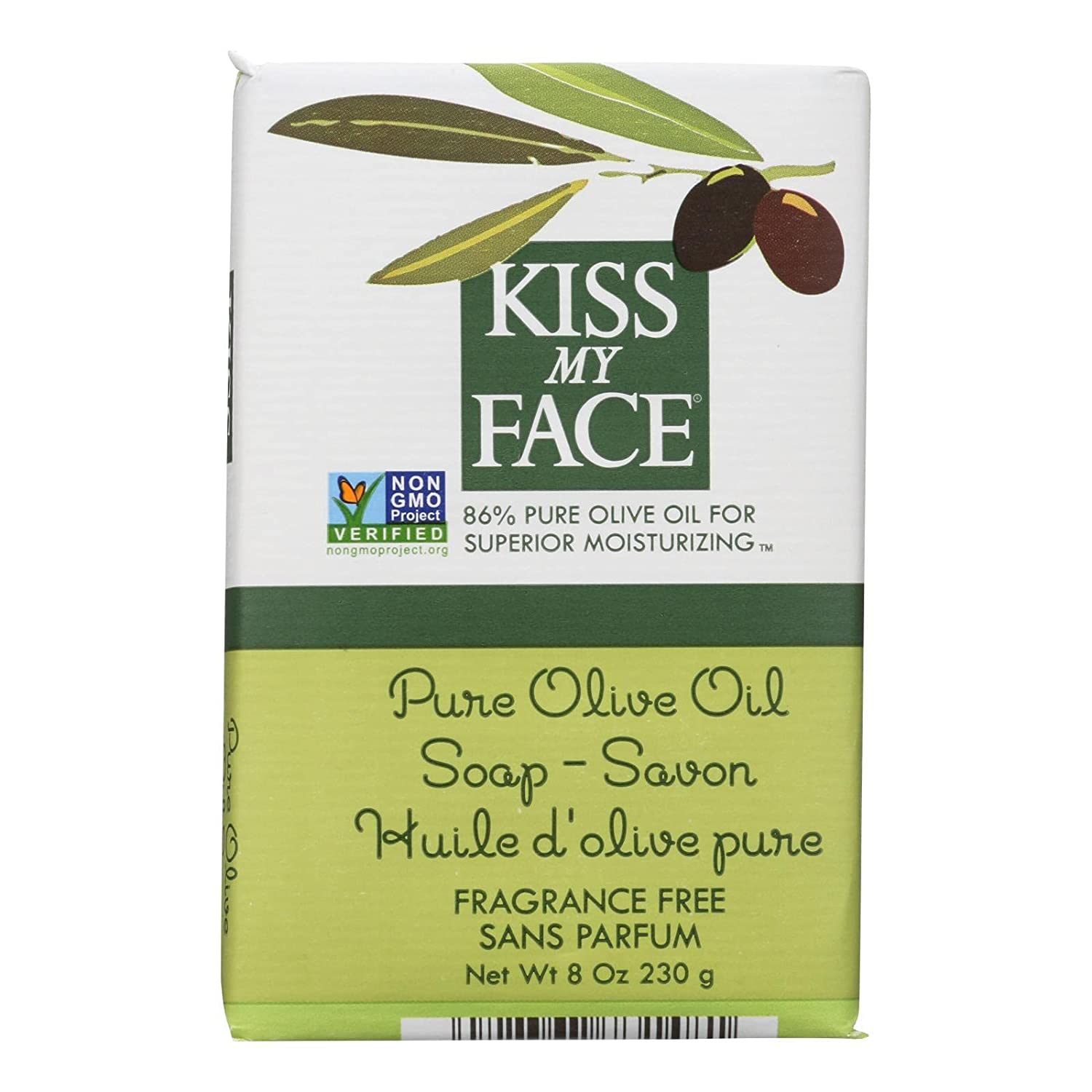 Kiss My Face Pure Olive Oil Bar Soap 8 oz by Kiss My Face - American Made