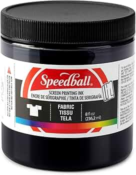 Speedball Fabric Screen Printing Ink 8oz Black by Speedball - American Made