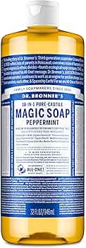 Dr. Bronner's Pure-Castile Liquid Soap Peppermint 32oz by Dr. Bronner's - American Made