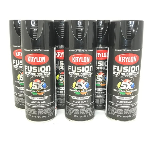 Krylon Fusion All-In-One Gloss Black for Plastic 12 oz by Krylon - American Made