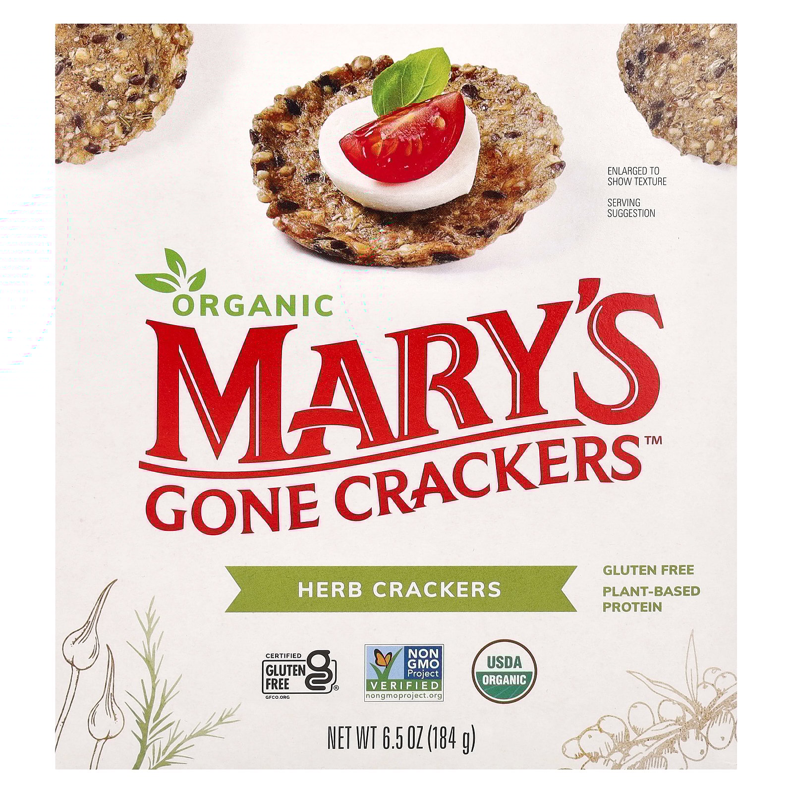 Mary's Gone Crackers Herb Crackers 6.5 oz