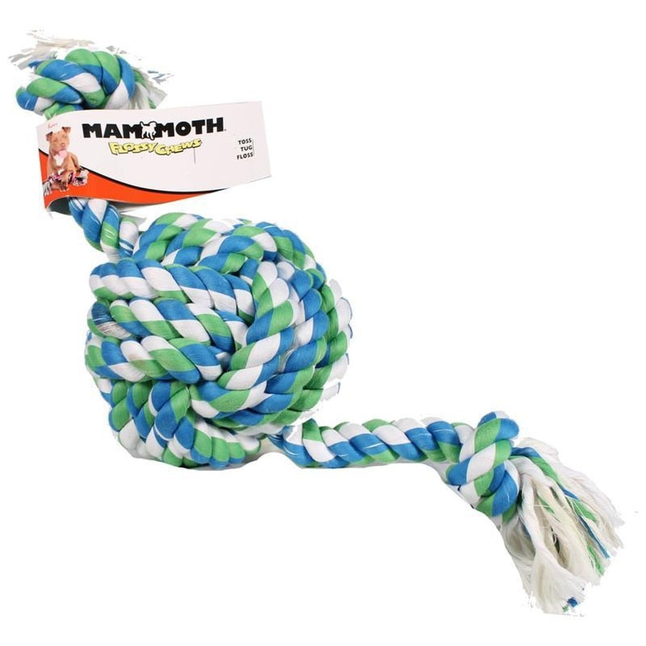 Mammoth Flossy Chews 5-Rope Monkey Fist by Mammoth Pet - American Made
