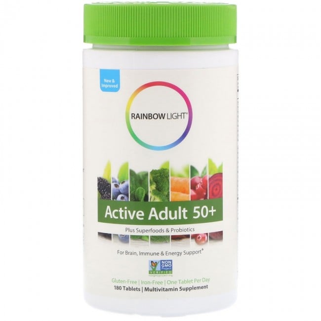Rainbow Light Active Adult 50 Plus Multivitamin 90 Tablets by Rainbow Light - American Made