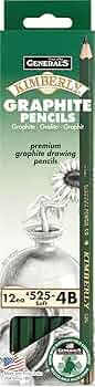 General's Kimberly Graphite Drawing Pencils 4B Box of 12 by General Pencil - American Made