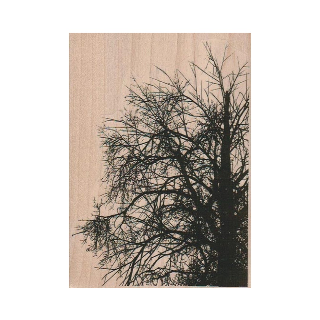 Stampabilities Tree and Leaf Background Rubber Stamp by Stampabilities - American Made