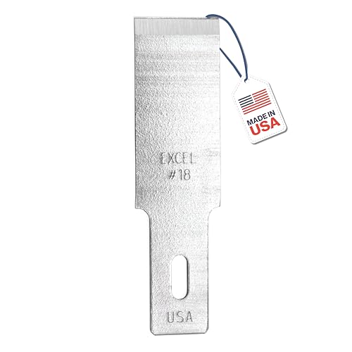 Excel Blades #18 100-Pack Wood Chisel Carving Blades, 1/2-Inch Carbon Steel