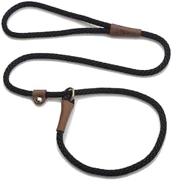 Mendota Pet Slip Leash Black 3/8in x 6ft by Mendota Products - American Made
