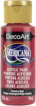 DecoArt Americana Acrylic Paint 2-Ounce Country Red by DecoArt - American Made