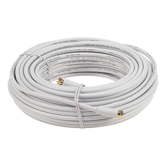 RCA AH25R 100ft RG6 Coaxial Cable White by RCA - American Made