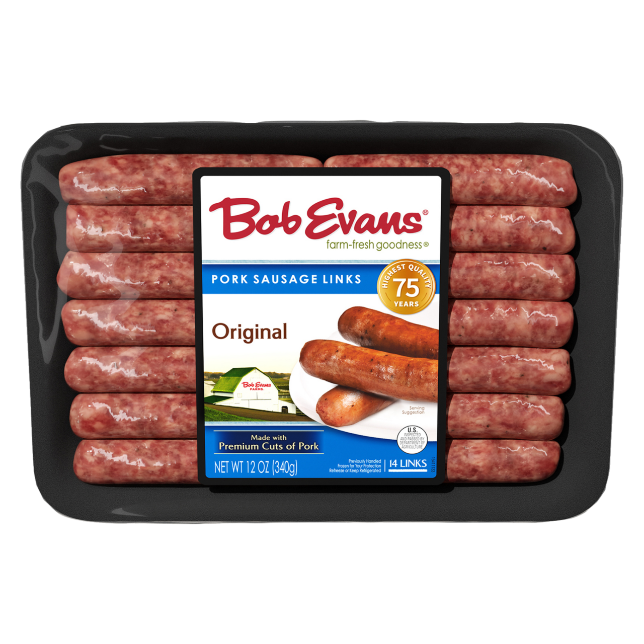 Bob Evans Pork Sausage Links 12 oz 10 Links by Bob Evans Farms - American Made