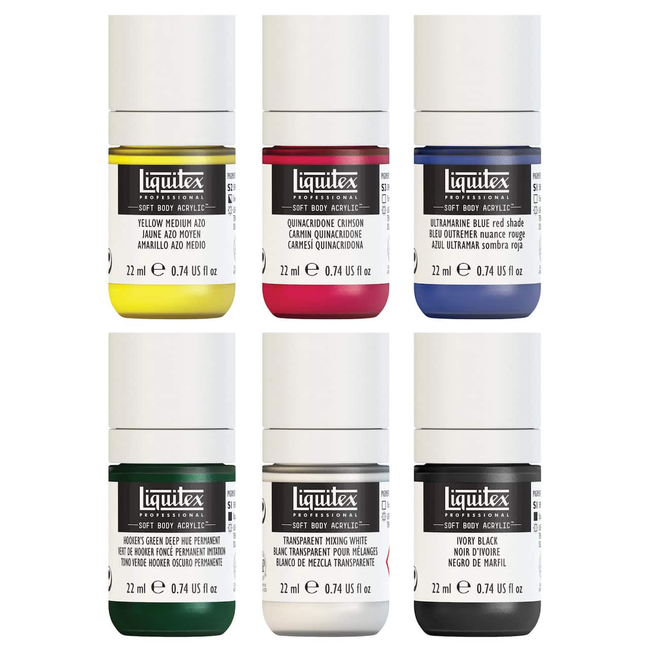 Liquitex Professional Soft Body Acrylic Paint Set 6 Tubes by Liquitex - American Made