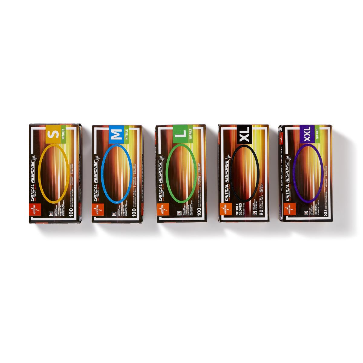 Medline Nitrile Exam Gloves Powder Free 100 Count Large by Medline Industries - American Made