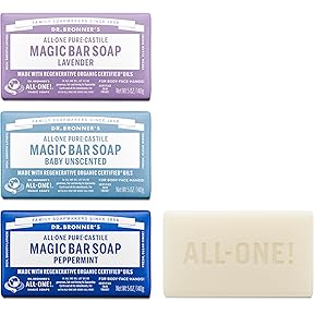 Dr. Bronner's Pure-Castile Bar Soap Peppermint 6-Pack