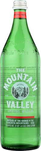 Mountain Valley Spring Water, 1 L Glass Bottles, 12 Pack