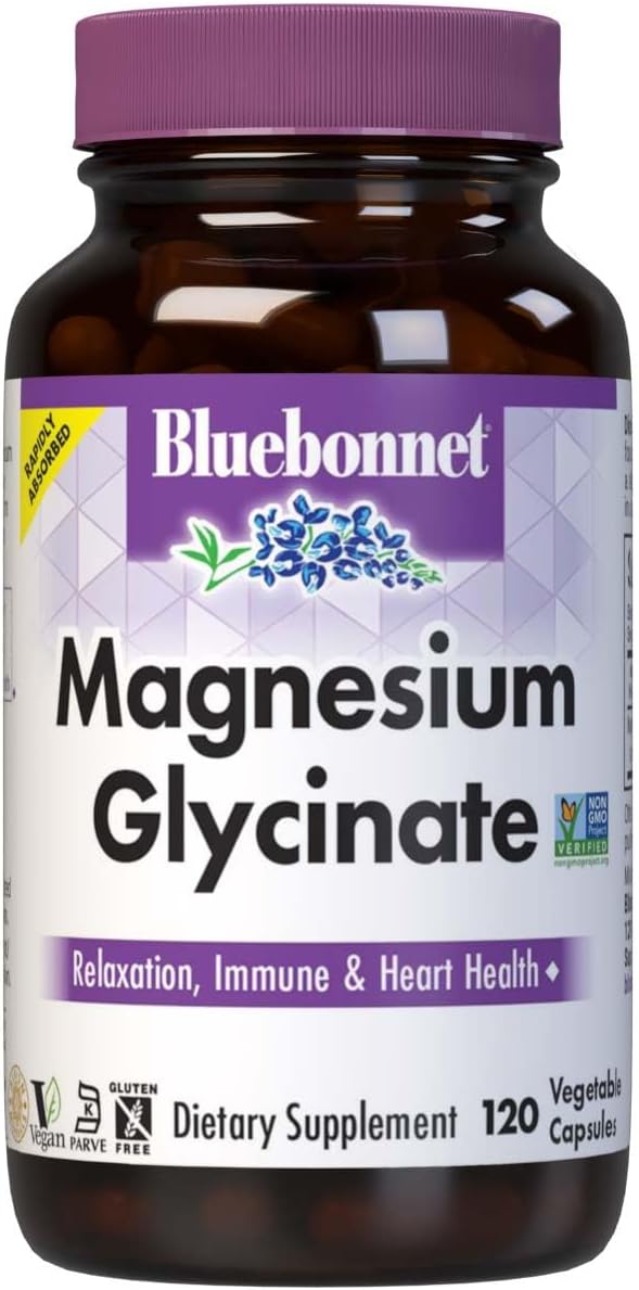Bluebonnet Nutrition Magnesium Glycinate Chelate 400 mg 120 Vcaps