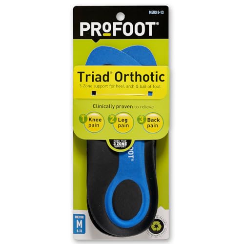 PROFOOT Triad Orthotic Insoles Men Size 8-13 by Profoot - American Made