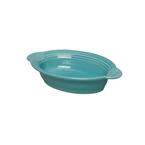 Fiesta 9-1/8-Inch Oval Individual Casserole 13oz, Turquoise by Fiesta - American Made