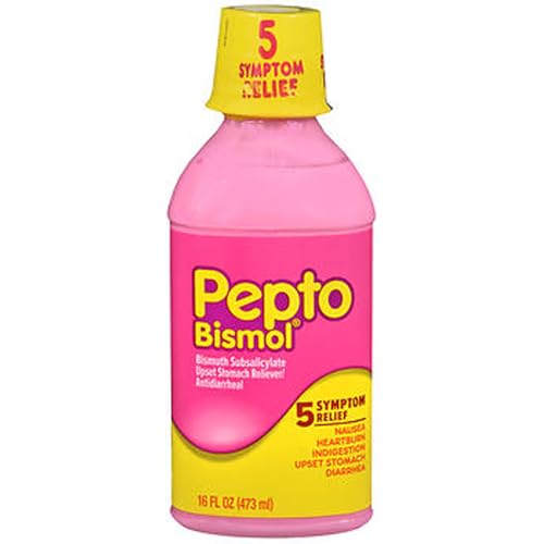 Pepto-Bismol Original Liquid 16oz 5 Symptom Relief by Procter and Gamble Health - American Made