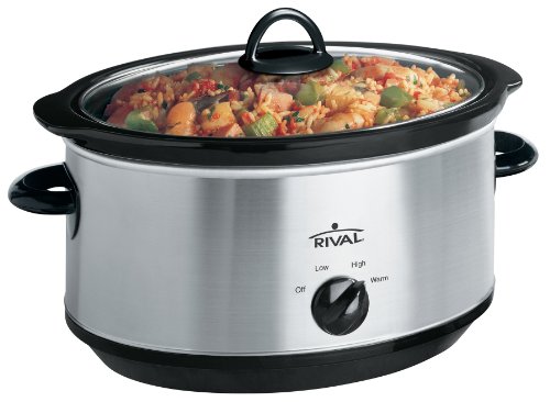 Rival SCV350 3.5-Quart Crock Pot Black & Stainless by Rival - American Made