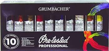 Grumbacher Pre-Tested Oil Color Set 10-Colors