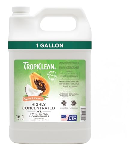 TropiClean 2-in-1 Dog Shampoo and Conditioner, Professional Dog Shampoo