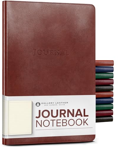 Gallery Leather Journal - Crafted in Maine, USA - Softcover, For Men and Women, For Writing, Work & Travel, 19