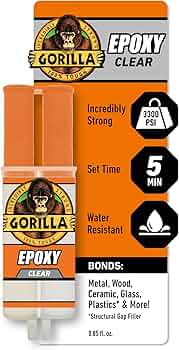 Gorilla 2-Part Clear Epoxy 5-Minute Set 0.85oz