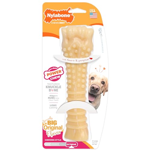 Nylabone Power Chew Textured Bone Dog Chew Toy, Original Flavor, X-Large
