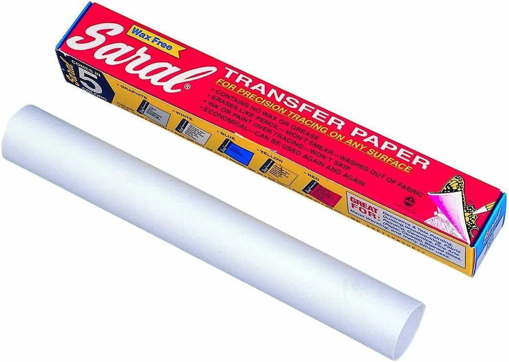 Saral Transfer Paper White 12-inch by 12-foot Roll by Saral Transfer Paper - American Made