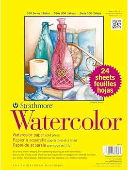 Strathmore 300 Series Watercolor Paper Pad 9x12 24 Sheets 140lb by Strathmore - American Made