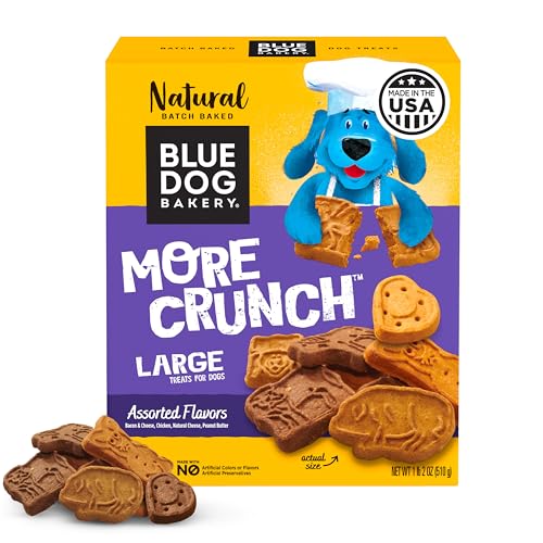 Blue Dog Bakery, More Crunch Assorted Biscuit, Large Dog Treats 18oz 1pk