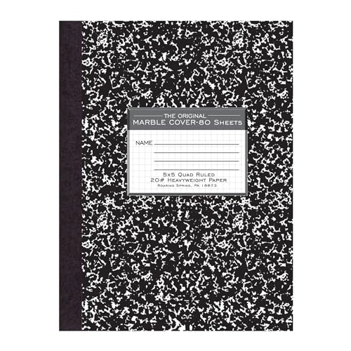 Roaring Spring Signature Collection Composition Notebook Hardcover Grid Graph 80 Sheets by Roaring Spring Paper Products - American Made