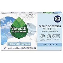 Seventh Generation Laundry Fabric Softener Dryer Sheets 80-Count by Seventh Generation - American Made