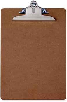 Saunders Hardboard Clipboard Letter Size Classic Brown by Saunders Manufacturing - American Made