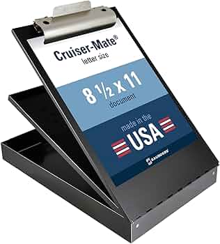 Saunders Metal Clipboard with Storage Letter Size Made in USA by Saunders Manufacturing - American Made