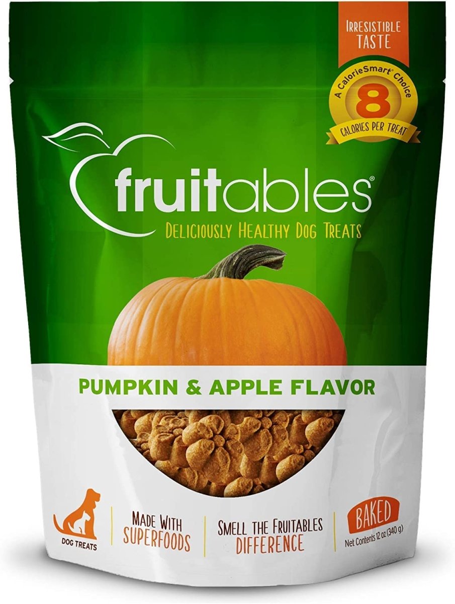 Fruitables Pumpkin and Apple Dog Treats 7 oz by Fruitables - American Made