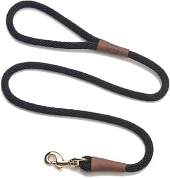 Mendota Pet Snap Leash Black 3/8in x 4ft by Mendota Products - American Made