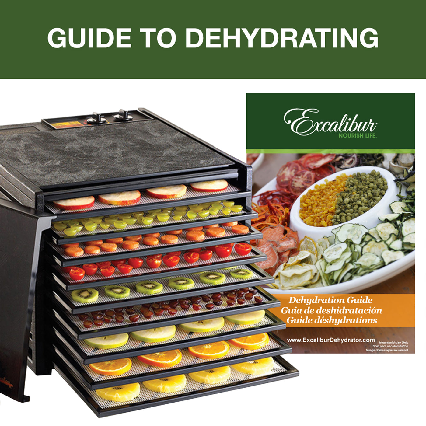 Excalibur 9-Tray Food Dehydrator with 26-Hour Timer by Excalibur Dehydrator - American Made