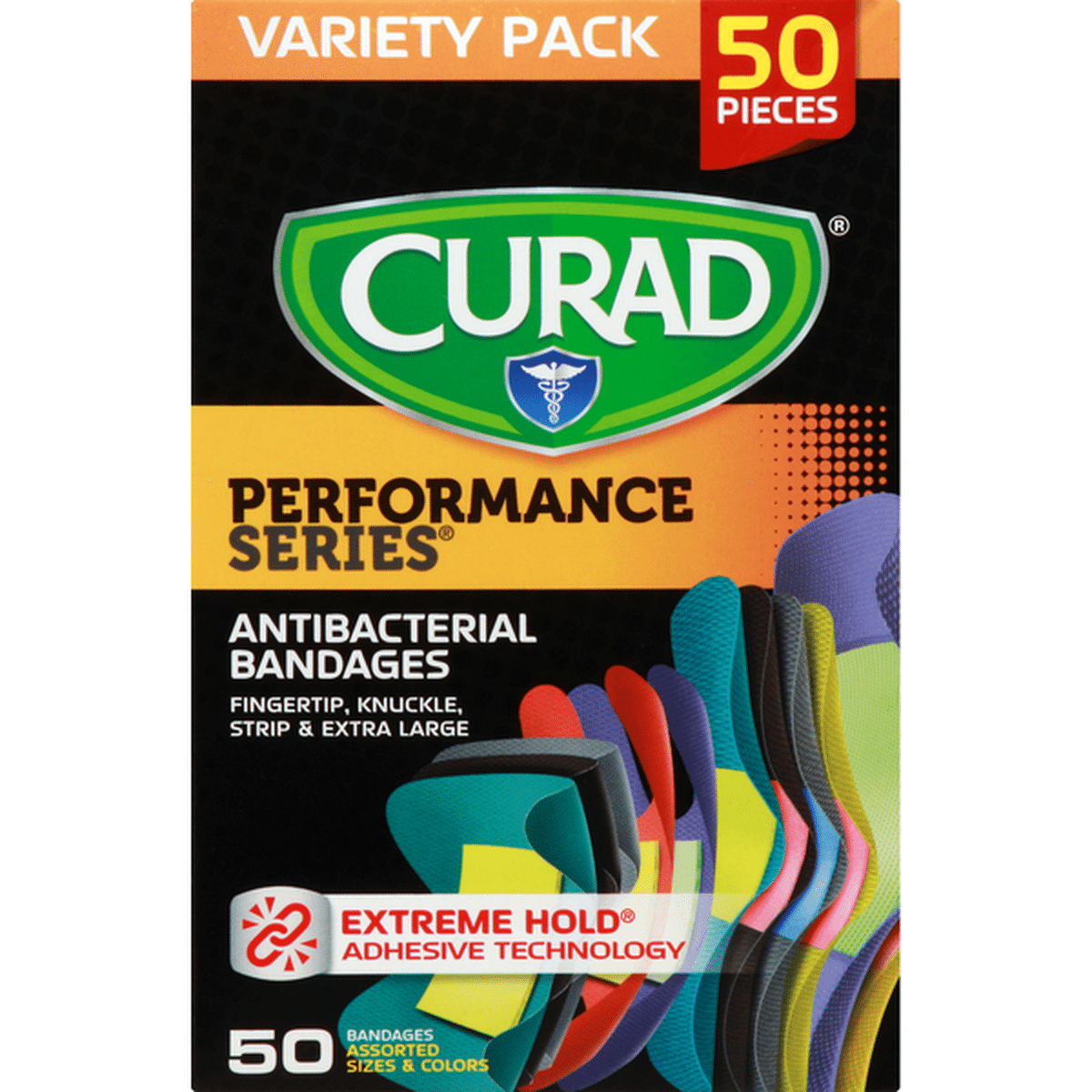 Curad Antibacterial Soft Cloth Bandages 50-Count by Curad - American Made