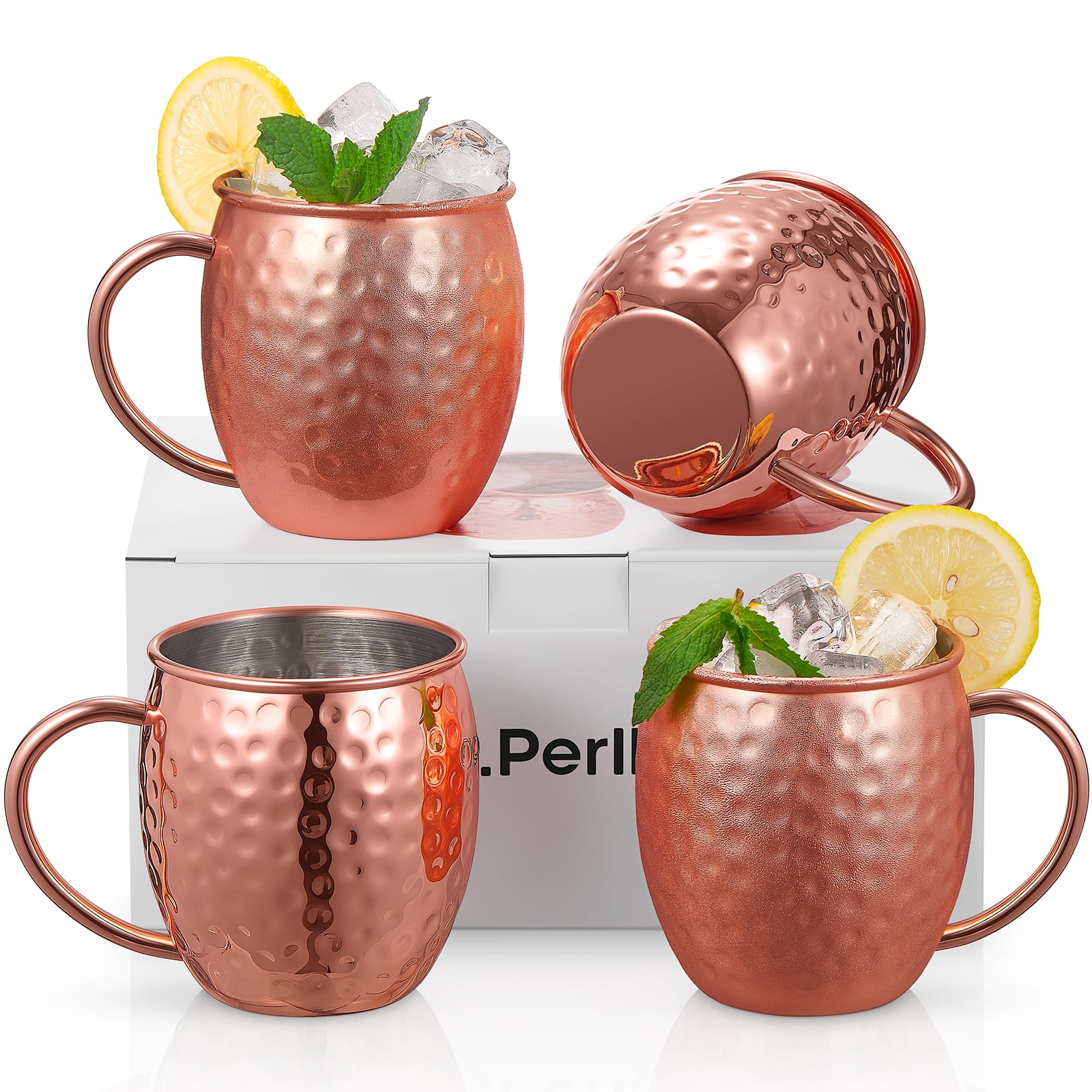 Jacob Bromwell Set of 4 Copper Moscow Mule Mugs by Jacob Bromwell - American Made