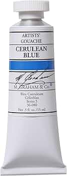 M. Graham Gouache Paint Cerulean Blue Half Ounce
