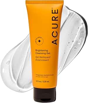 Acure Brightening Cleansing Gel 4oz Pomegranate Blackberry Acai by Acure - American Made