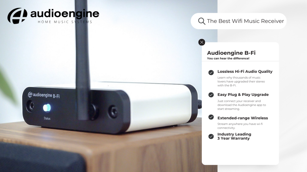 Audioengine B1 Bluetooth Music Receiver by Audioengine - American Made