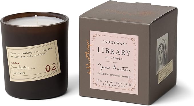 Paddywax Library Collection Jane Austen Candle — Peony and Magnolia by Paddywax - American Made