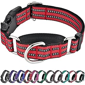 Earthdog Martingale Hemp Dog Collar Star Pattern Dark Red Small by Earthdog - American Made